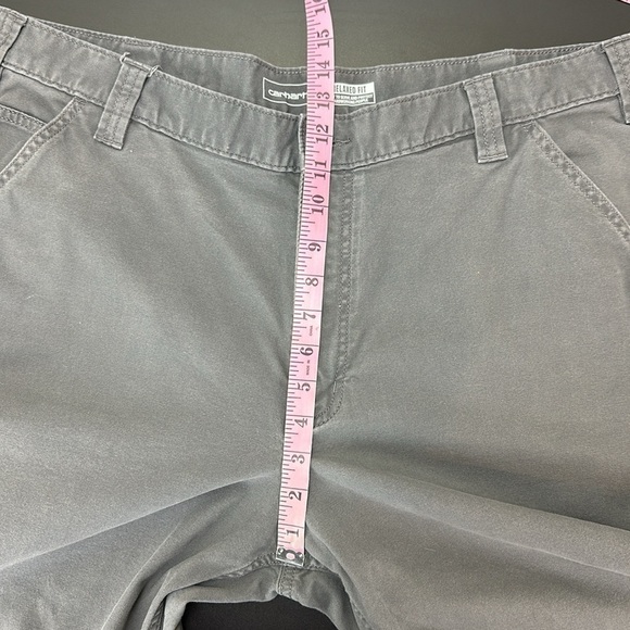 Carhartt Gray Rugged Flex Relaxed Fit Canvas Work Pant 40X30 BN2291-M 6 pockets - Picture 13 of 16